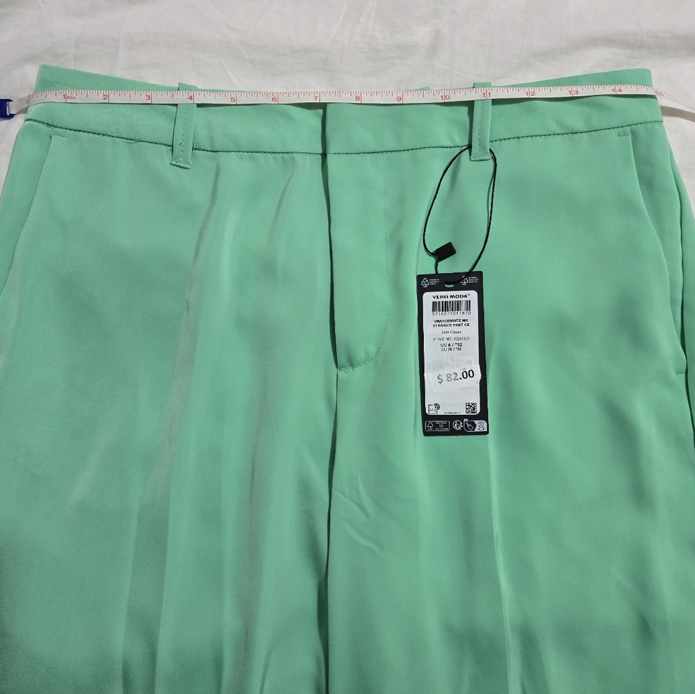 Vero Moda Pants In Jade Green Size 6 NWT - Picture 8 of 10